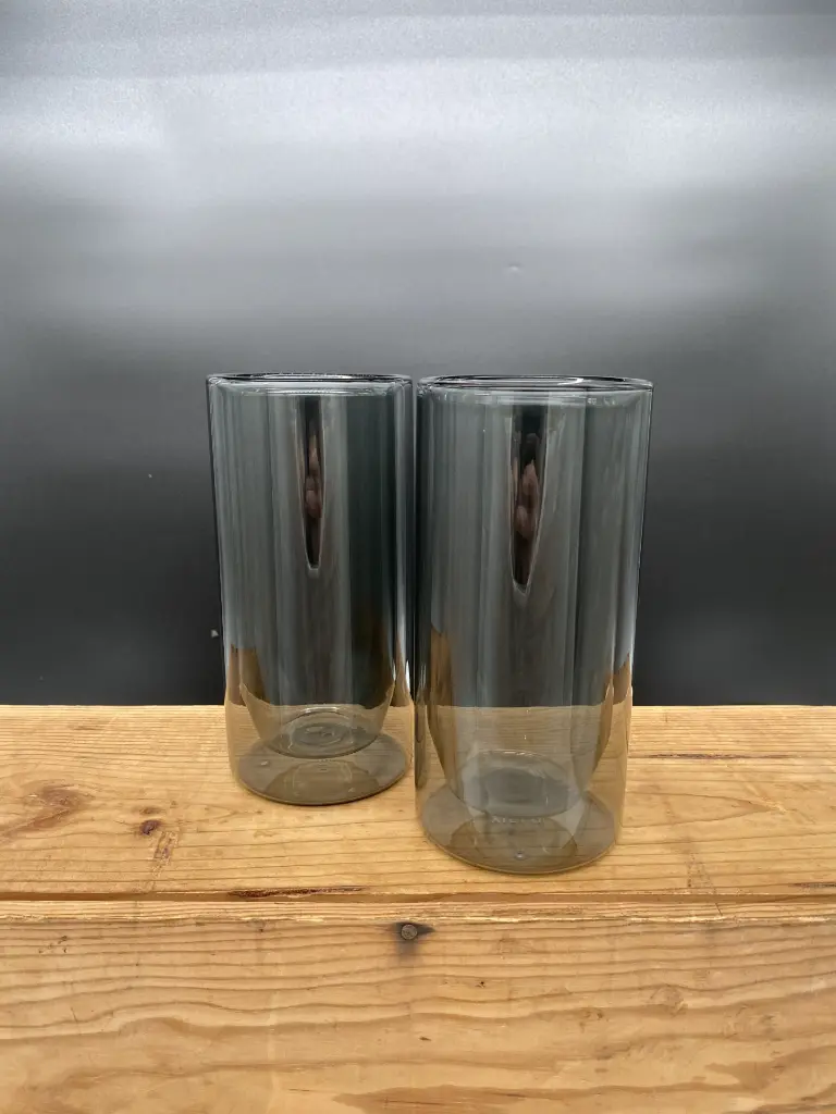 Two Glass Set - Double Wall - Grey.webp